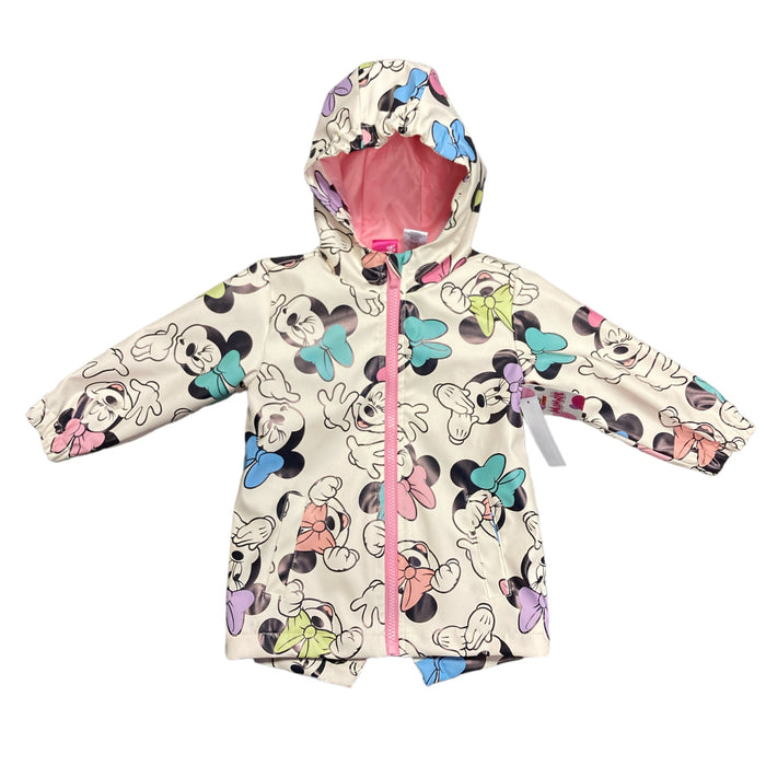 Disney Junior Girl's Long Sleeve Full Zip Hooded Rain Jacket