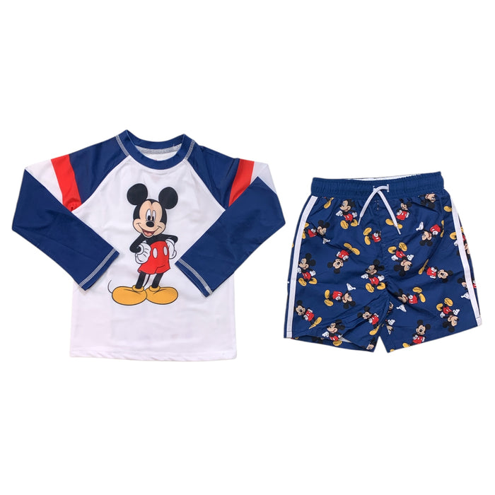 Character Toddler Boys 2-Piece Rashguard and Swim Trunk Set