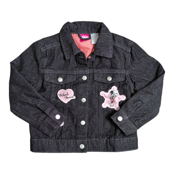 DreamWave Girl's Licensed Character Long Sleeve Denim Jacket with Patches