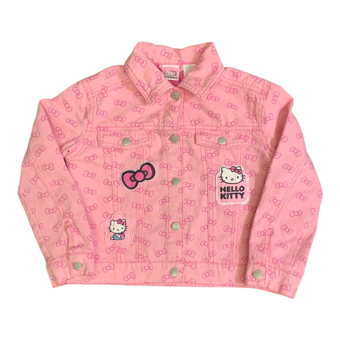 DreamWave Girl's Licensed Character Long Sleeve Denim Jacket with Patches