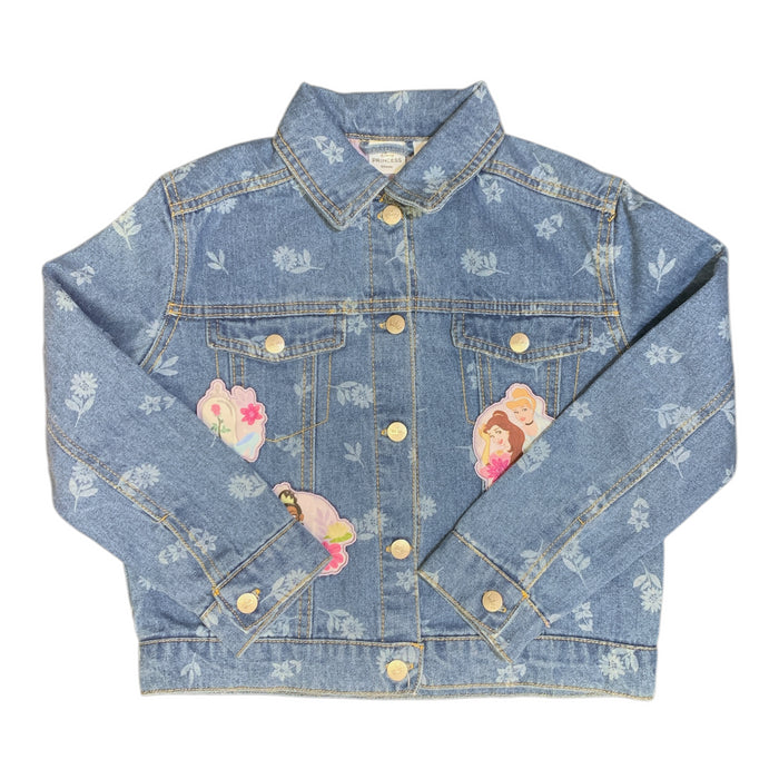 DreamWave Girl's Licensed Character Long Sleeve Denim Jacket with Patches