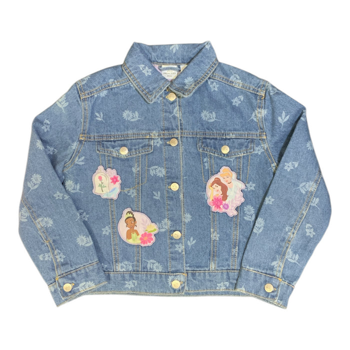 DreamWave Girl's Licensed Character Long Sleeve Denim Jacket with Patches