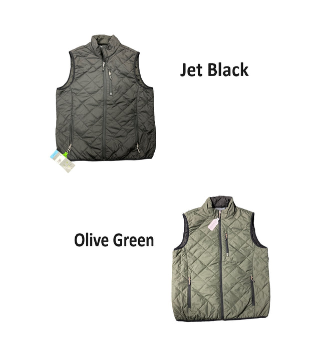 Free Country Men's Lightweight Sleeveless Quilted Trail Creek Puffer Vest