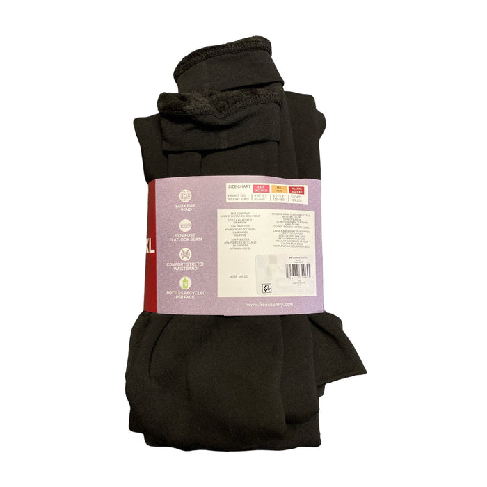 Free Country Women's 2 Pack Faux Fur Lined Comfort Stretch Waistband Leggings