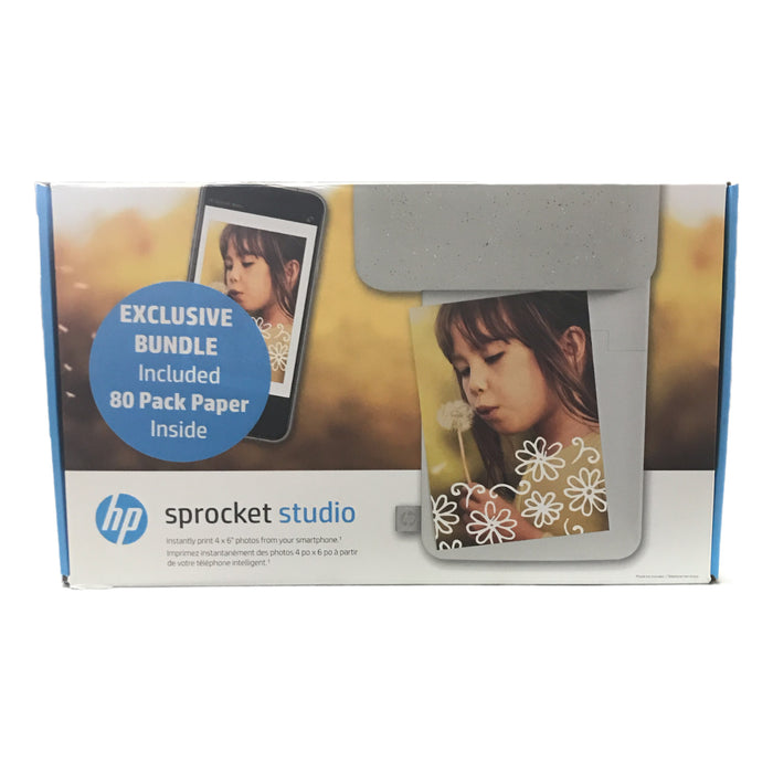 HP Sprocket Studio Photo Printer – Personalize/Print, Water- Resistant 4x6"