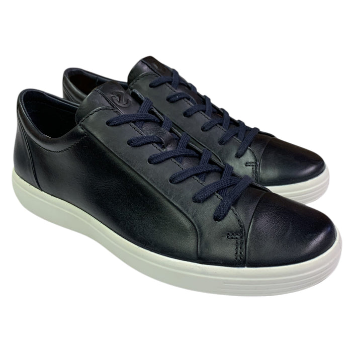 ECCO Men's Soft 7 City Full Grain Leather Sneaker with Leather Molded Insole