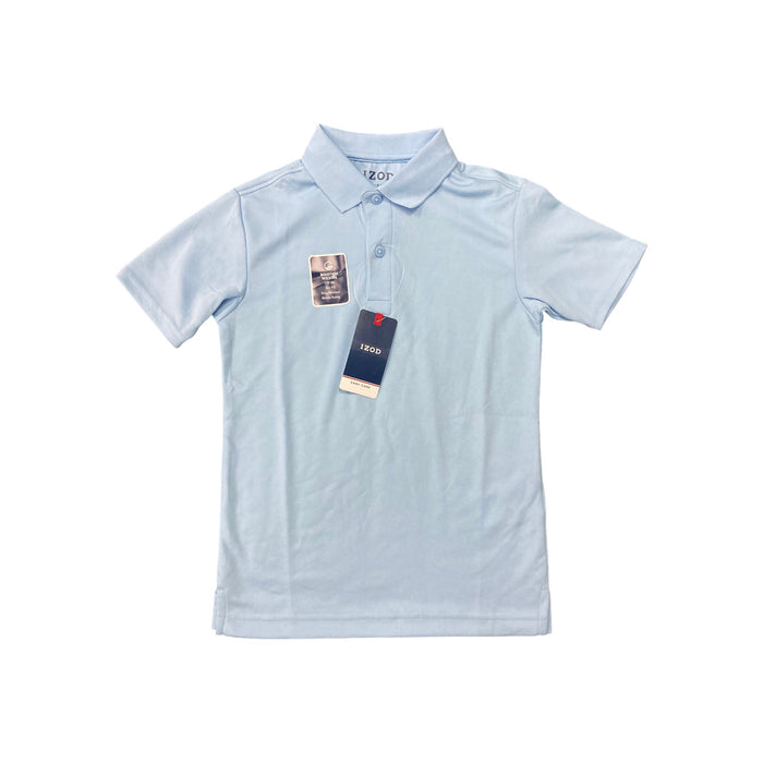 IZOD Boy's Moisture Wicking UPF 50+ Snag Resistant Short Sleeve School Uniform Polo