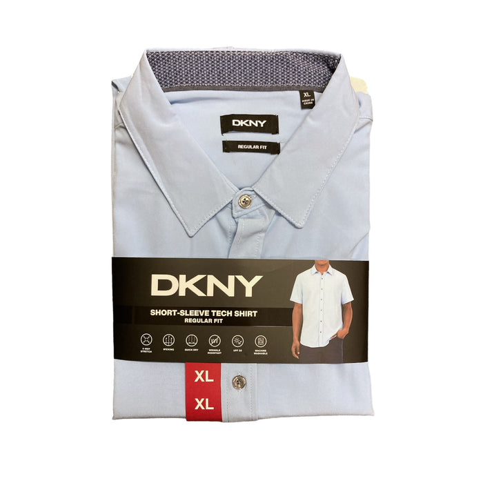 DKNY Men's Short Sleeve Quick Dry Regular Fit Tech Shirt