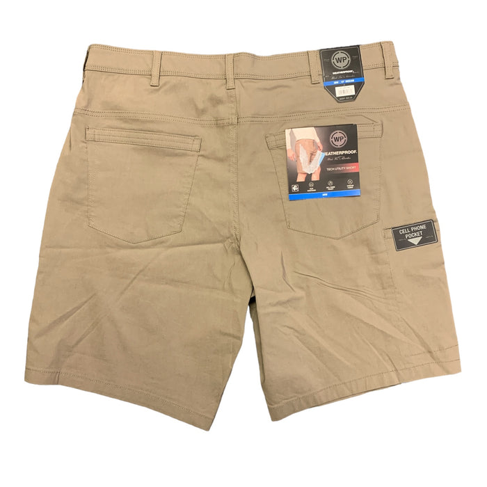 Weatherproof Mens Flex Waistband Tech Utility Short, W4S608SC