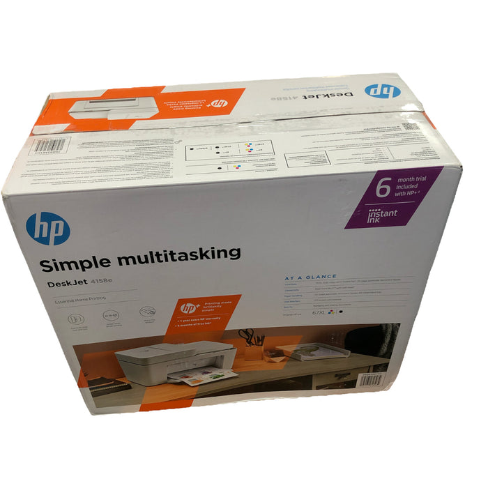 HP DeskJet 4158e All-in-One Wireless Color Inkjet Printer Instant Ink