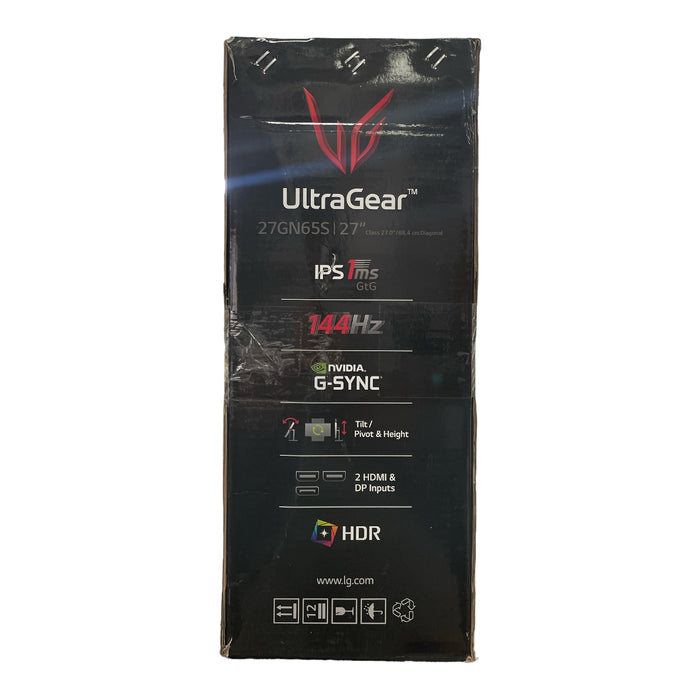 LG 27" UltraGear Gaming Monitor, 1ms FHD IPS 144Hz HDR G-Sync, Black