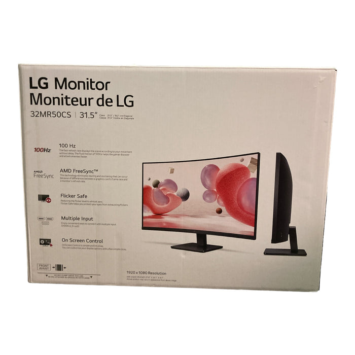 *Missing HDMI Cable* LG 32" FHD Curved 100Hz Monitor with FreeSync - 32MR50CS