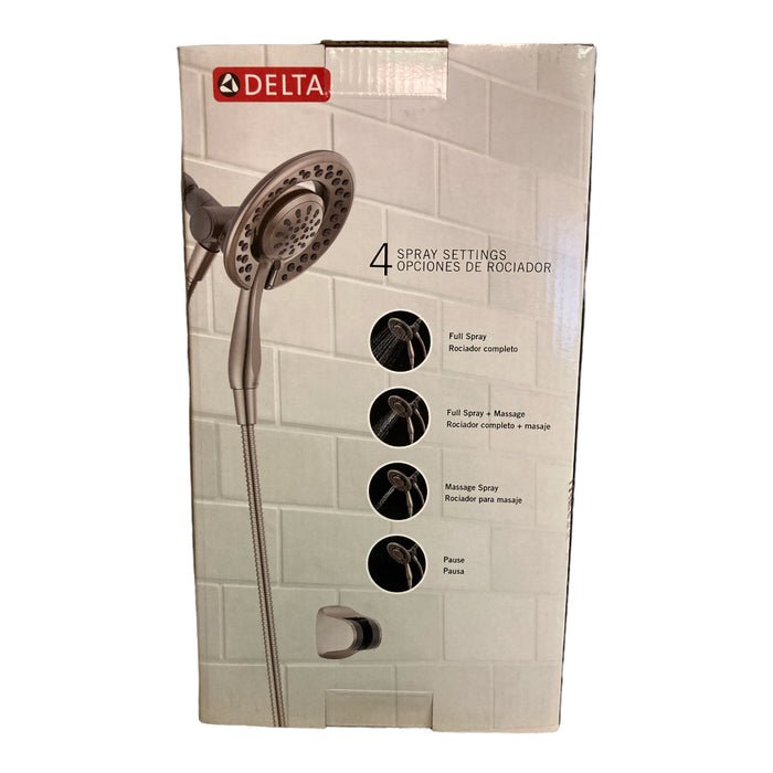 Delta In2ition 4-Setting Two-in-One Shower Head Brushed Nickle