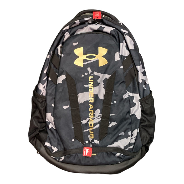 Under Armour 15" Unisex Hustle 5.0 Backpack, Black(007)/Metallic Gold