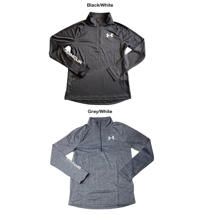 Under Armour Youth Boy's Big Logo 1/2 Zip Long Sleeve Tech Pullover, 1366377