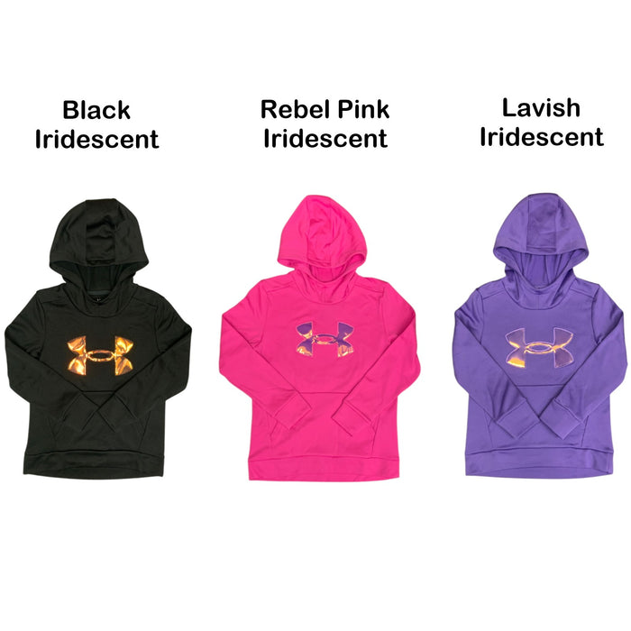 Under Armour Girls Iridescent Big Logo Fleece Hoodie, 1375229
