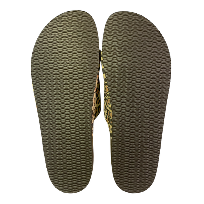 Mountain Sole Women's Easy Slide-On Double Buckle Leather Sandal
