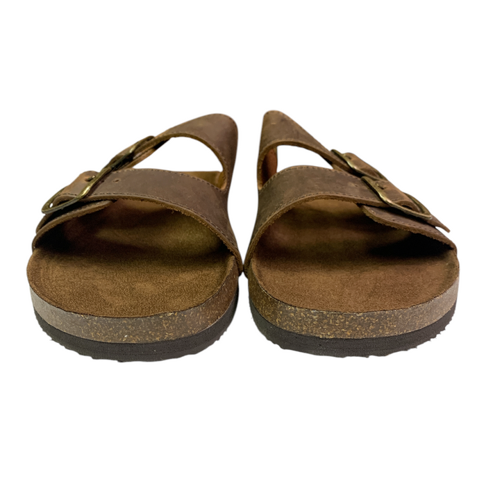 Mountain Sole Women's Double Buckle Leather Footbed Sandal