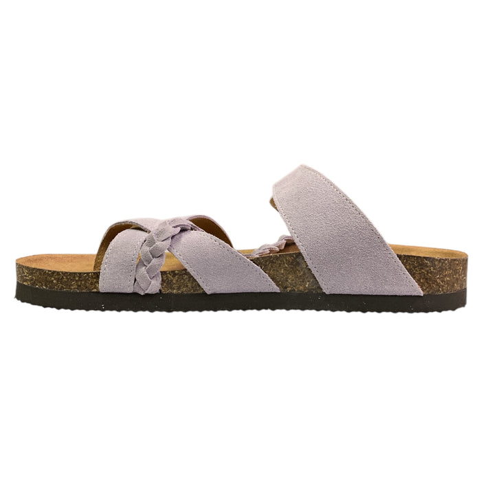 Mountain Sole Women's Slip-on Comfort Sandal with Braided Leather Upper