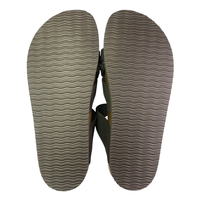 Mountain Sole Women's Slip-on Braided Leather Sandal with Molded Footbed
