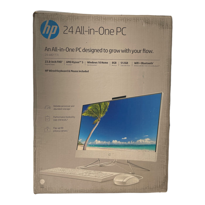 HP All-in-One 24-dd0117c AMD Ryzen 3 3250U 8GB 512GB SSD Win 10 Home