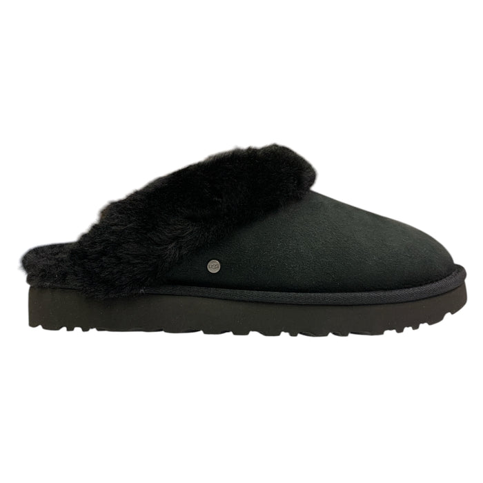UGG Women's Indoor/Outdoor Sheepskin-Collared Suede Classic Slipper II