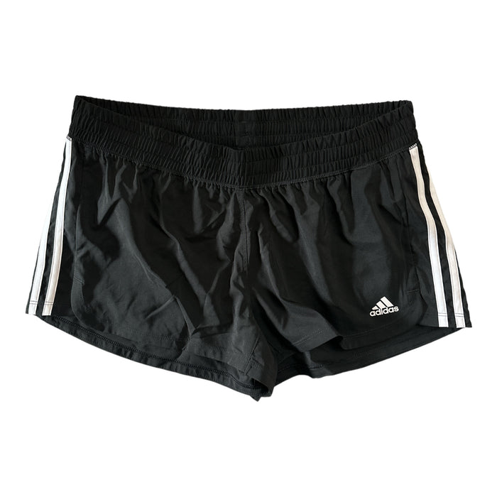 Adidas Women's Pacer 3 Stripe Knit Polyester Athletic Gym Shorts, GH8146