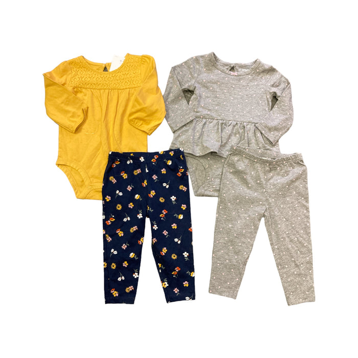 Carter's Baby & Toddler Girl's 4-Piece Long Sleeve Bodysuit & Legging Set