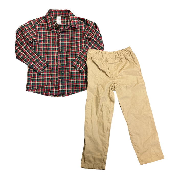 Carter's Baby & Toddler Boy's 2 Piece Long Sleeve Button Down and Pant Set