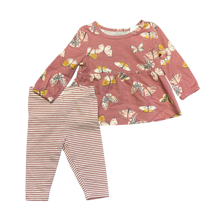 Carter's Infant/Toddler Girl's 2 Piece Long Sleeve Top and Legging Outfit Set