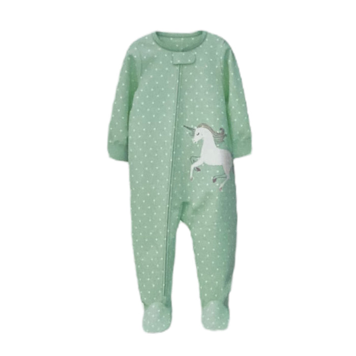 Carter's Infant/Toddler Girl's 1 Piece 2 Way Zipper with Snap Footed Fleece Sleepwear