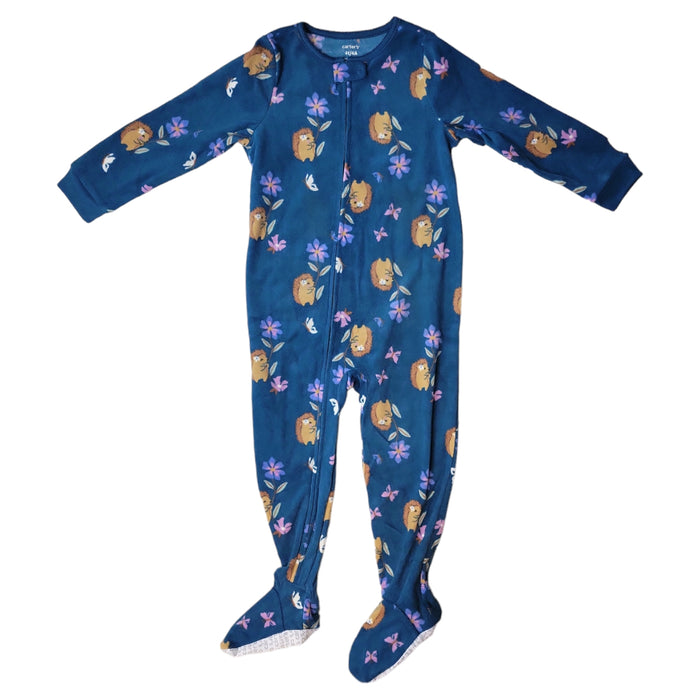 Carter's Infant/Toddler Girl's Long Sleeve Fleece 2 Way Full Zip Footie Sleepwear