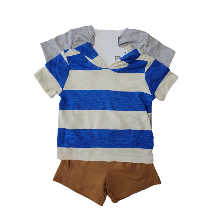 Carter's Infant and Toddler Boys 3-Piece Short Sleeve Romper and Shorts Playwear Set, CKT124457 AD