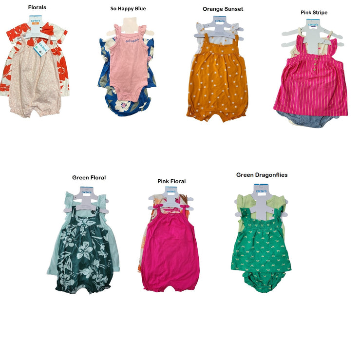 Carter's Infant/Toddler Girl's 2 Piece Dress and Romper Outfit Set