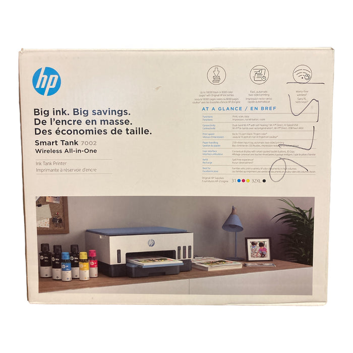 HP 28B50A#B1H Smart Tank 7002 Wireless All-in-One Thermal Inkjet Printer