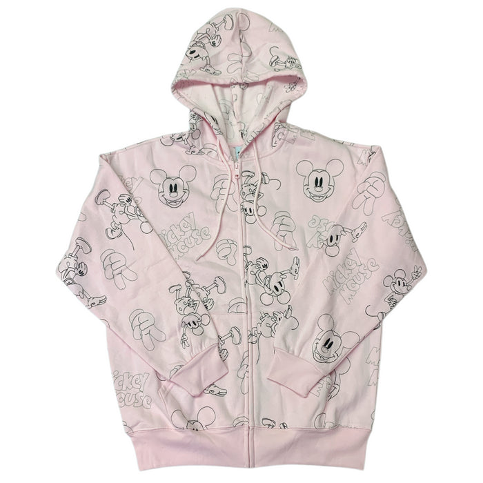 Women's Character Pockets Embroidered Zip Hoodie Jacket