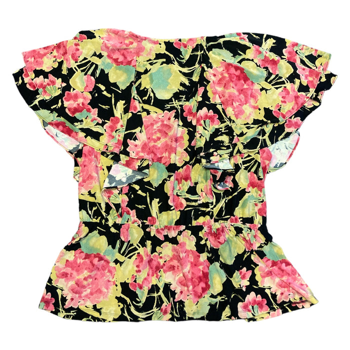 Ralph Lauren Women's Ruffled Short Sleeve Peplum Top