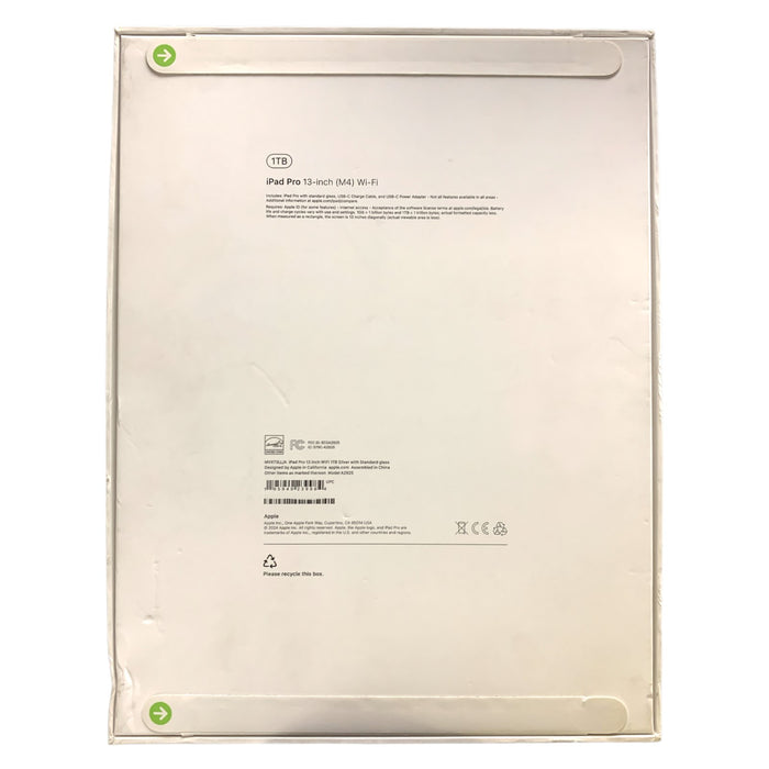iPad Pro 13-Inch (M4) WiFi 1TB - Silver with Standard Glass, MVX73LL/A