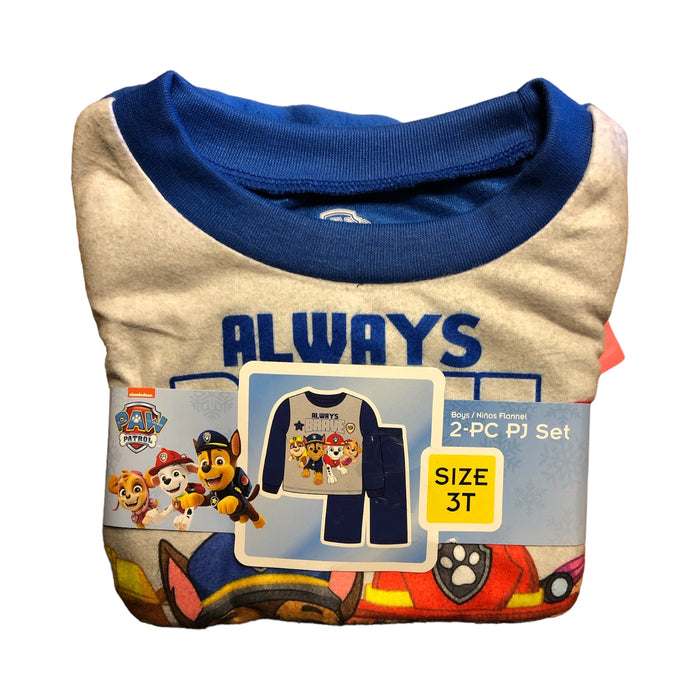 Nickelodeon Paw Patrol Characters Boys Flannel 2-Piece Pajama Set