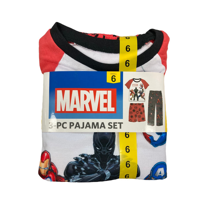 Marvel Boy's Super Hero Character 3 Piece Pajama Sleep Set