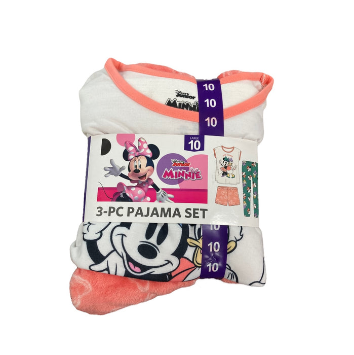 Disney Junior Girl's Minnie Mouse Character 3 Piece Pajama Sleep Set