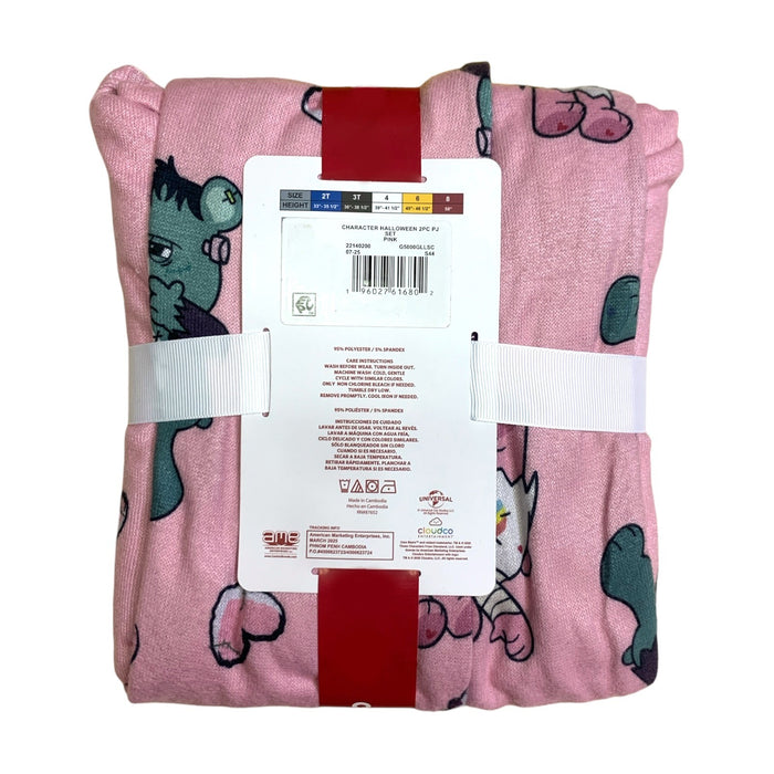 Licensed Character Girls 2 Piece Halloween PJ Set, Long Sleeve Top, Snug Fit