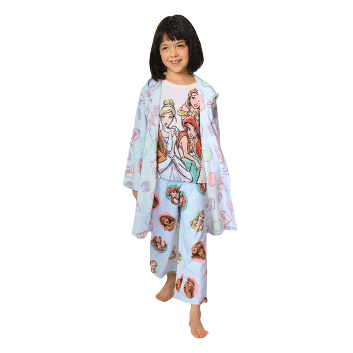 Licensed Character Girl's 3-Piece Robe & Pajama Set, Cozy Knit Polyester