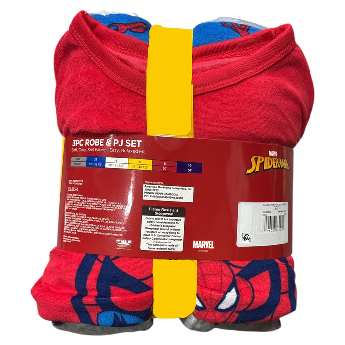 Licensed Character Boys 3-Piece Robe & Pajama Set, Cozy Knit Polyester