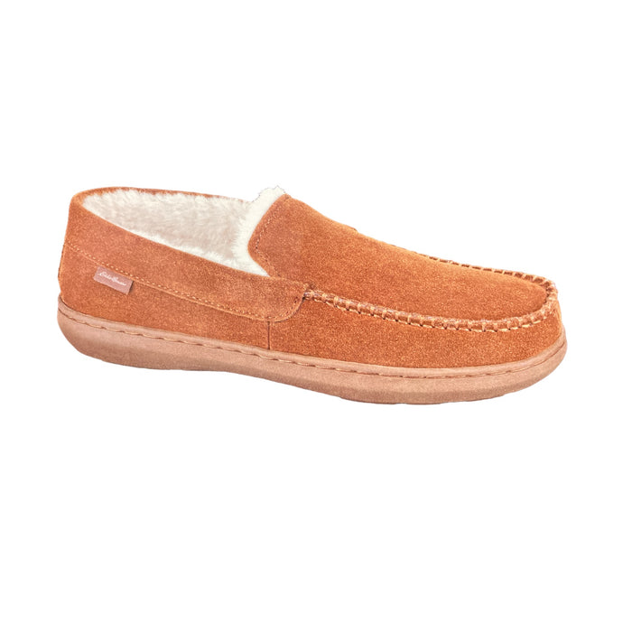 Eddie Bauer Men's Suede Memory Foam Faux Fur Lined Slipper