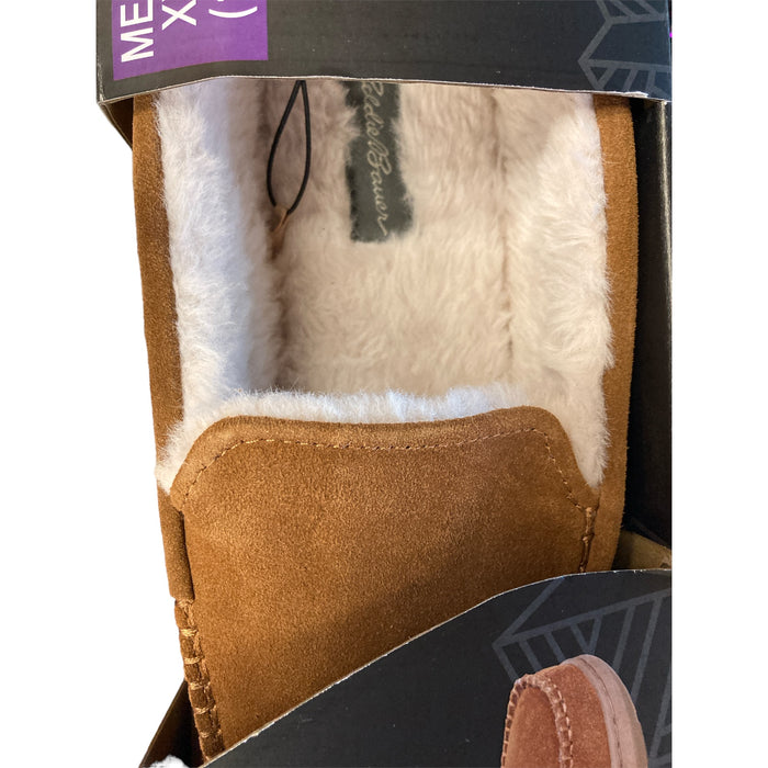 Eddie Bauer Men's Suede Memory Foam Faux Fur Lined Slipper