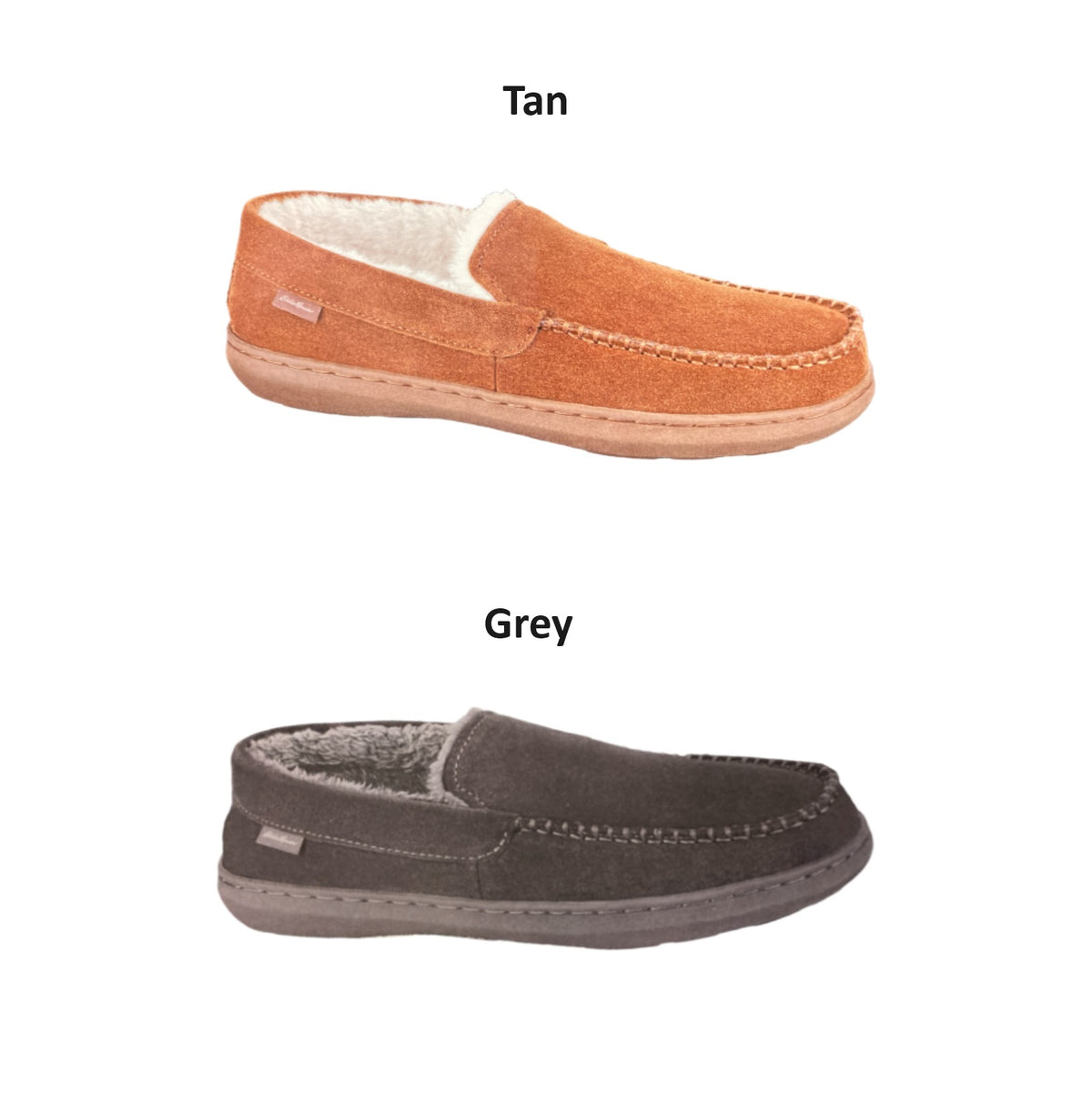 Eddie Bauer Men's Suede Memory Foam Faux Fur Lined Slipper — Ewirelessgear