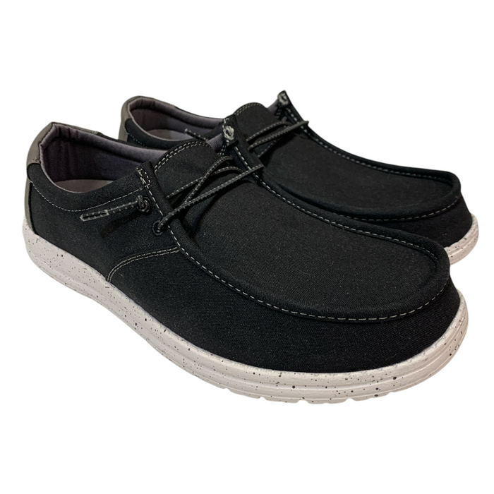 Eddie Bauer Men's Lightweight Canvas Slip-On Laced Casual Loafers