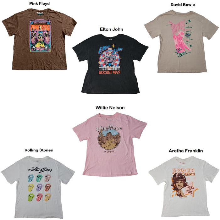 Women's Soft Lightweight Crewneck Short Sleeve Band Graphic Tee