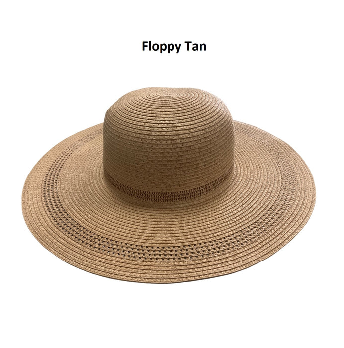 Free Authority Outdoors Floppy Tan Sun Hat, UPF 50+, 16" One Size